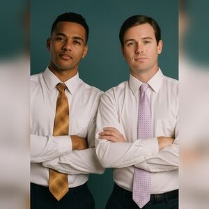 Van Heusen Men's Woven Embroidered Light Pink And Orange Dress Ties